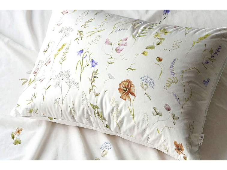 Bavlnené povlečenie Malovaná lúka - biele
