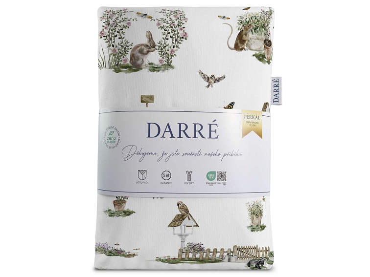 Bavlnené obliečky Zvieratká na záhrade