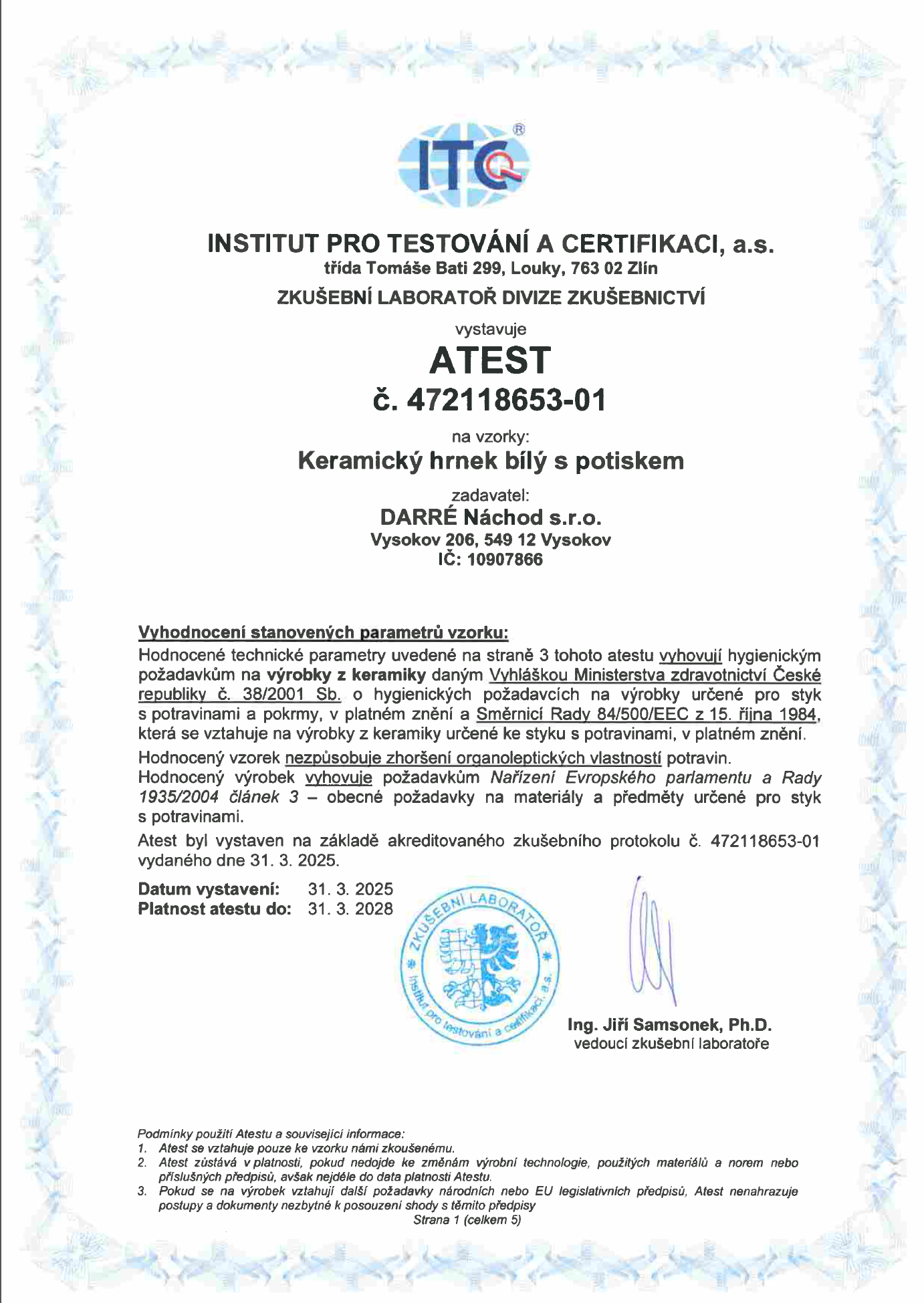 Hrneček Letní louka od Darré - zelený 236 ml