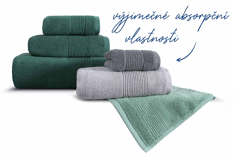 Ručníky a osušky BELLA CASA - tmavě zelená