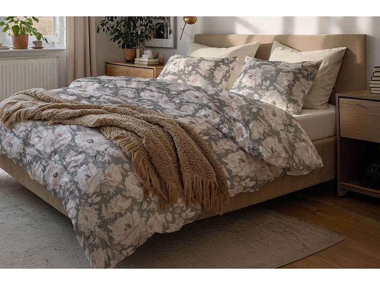 Bavlnené posteľné prádlo Gloria - šedé