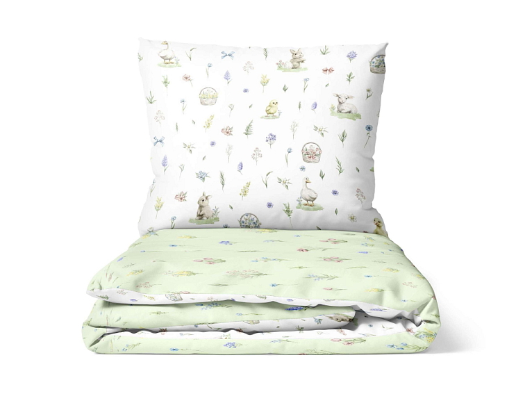 Bavlnené posteľné prádlo Veľkonočná záhrada - duo