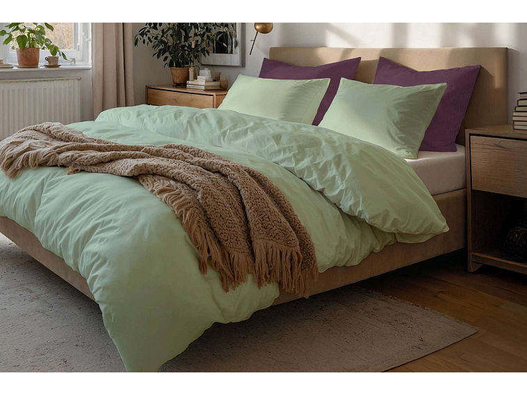 Bavlnené obliečky Jednobarevné perkálové - svetlunkozelené