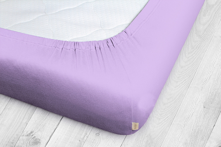 Jersey prostěradlo světle fialové na výšku matrace do 20 cm