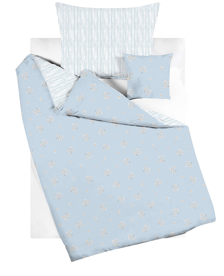 Bavlněné povlečení Sedmikrásky - modré