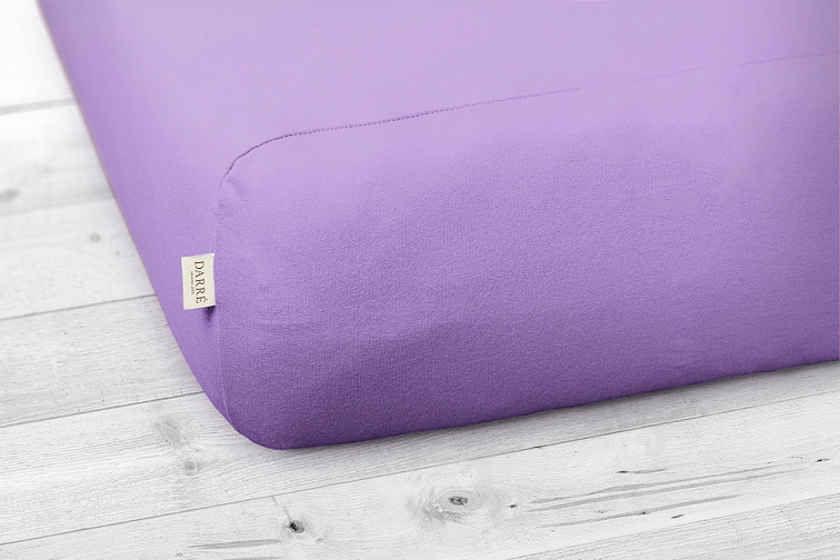 Jersey prostěradlo středně fialové na výšku matrace do 30 cm