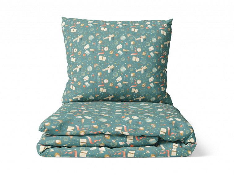 Bavlněné povlečení Malý princ - zelené