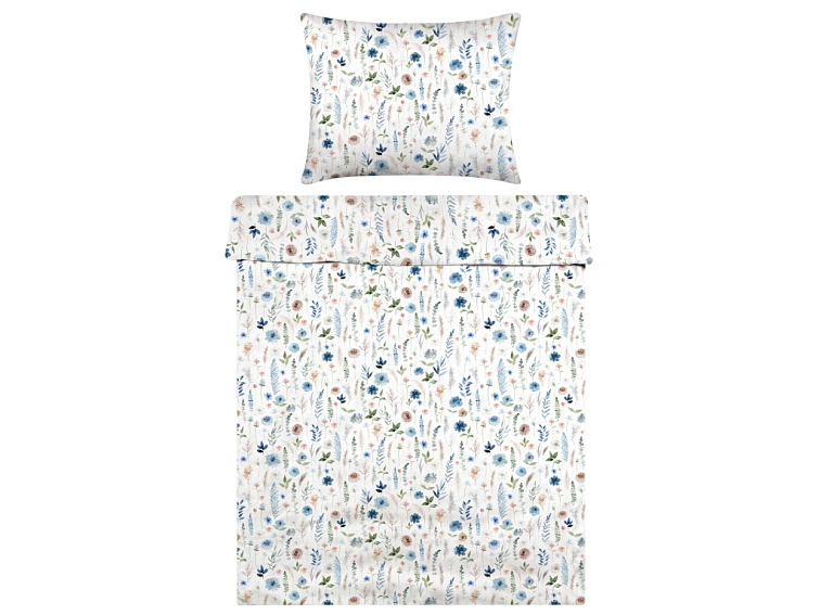 Bavlněné povlečení Boho zahrada - modré