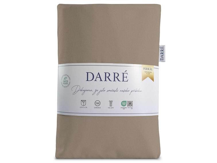 Bavlněné povlečení Jednobarevné perkálové - světle hnědé