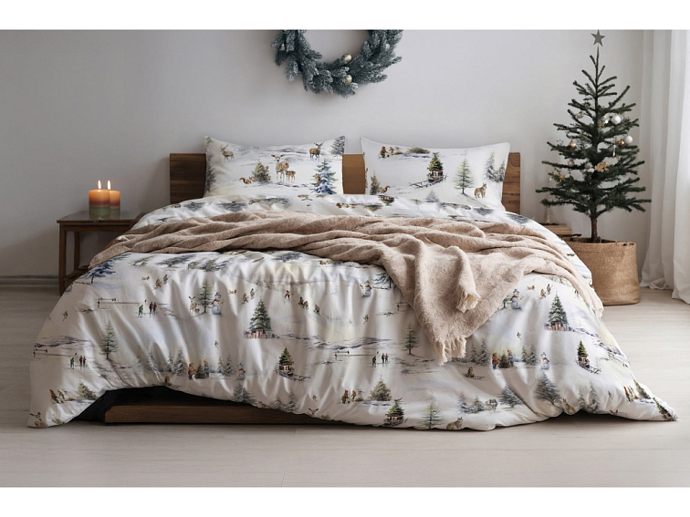 Bavlněné povlečení Vánoce v přírodě