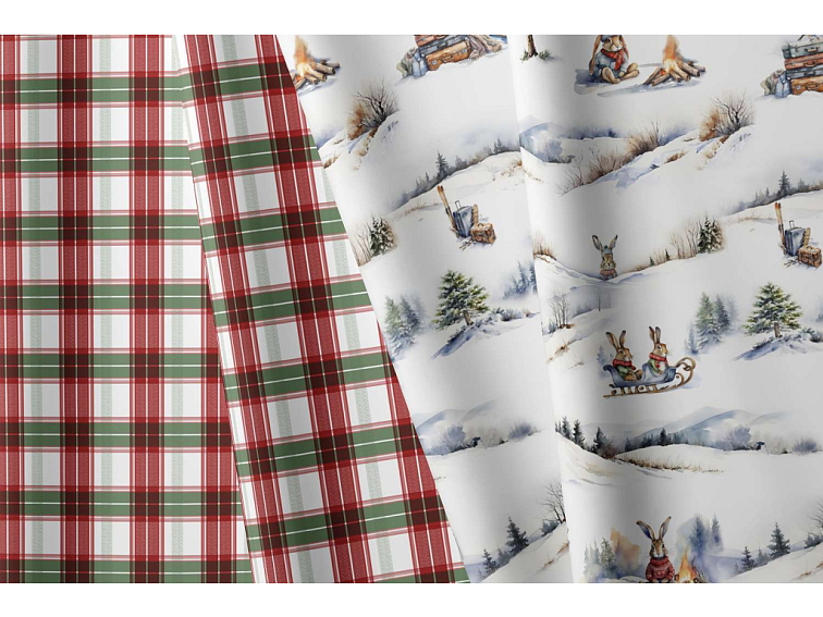 Bavlněné povlečení Vánoční zajíčci