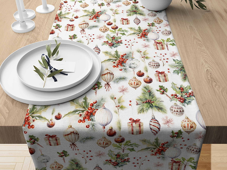 Bavlněný běhoun Veselé Vánoce