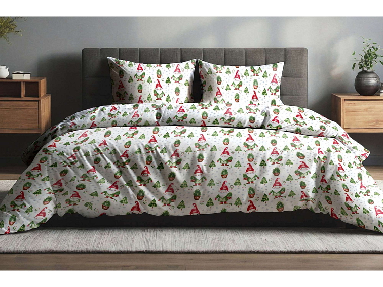 Bavlněné povlečení Vánoční skřítek