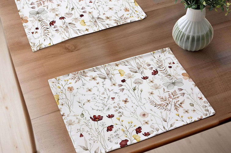 Bavlněný běhoun Květinová něžnost - světlý