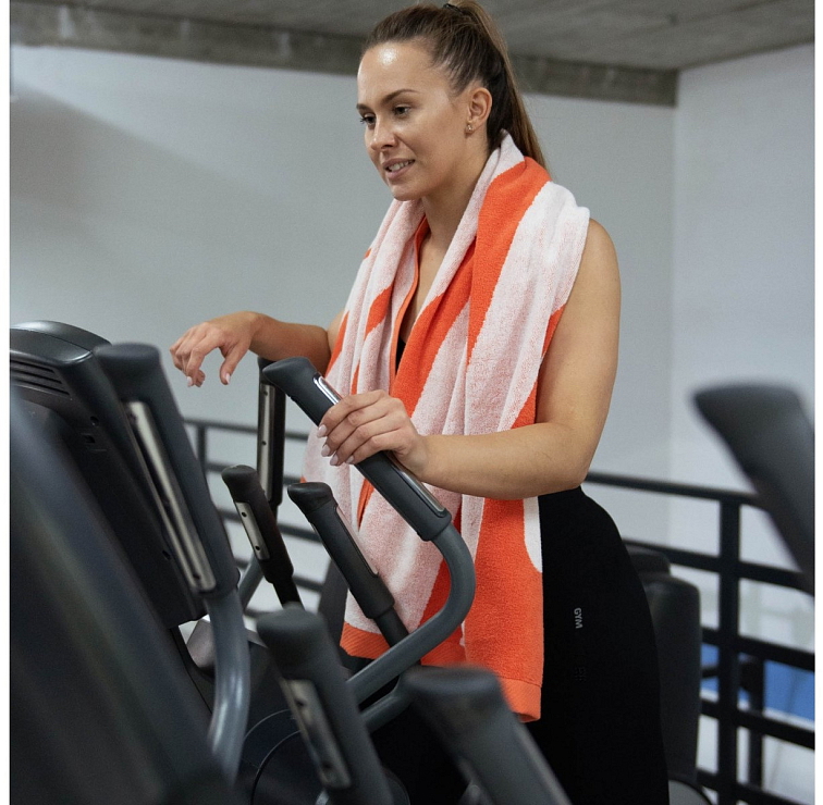 Sportovní ručník a osuška GYM - oranžová