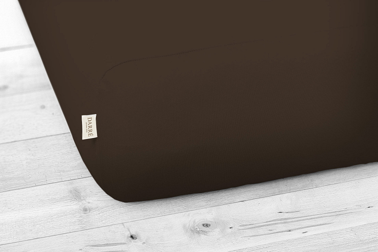 Jersey prostěradlo tmavě hnědé na výšku matrace do 20 cm