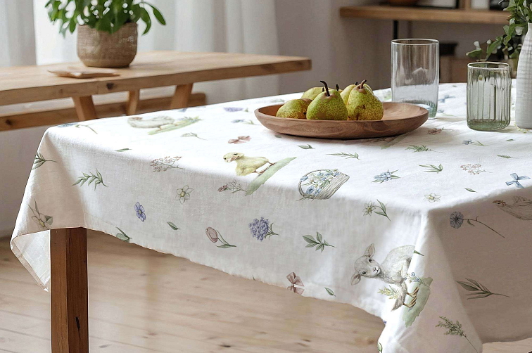 Bavlněné prostírání na stůl Velikonoční zvířátka