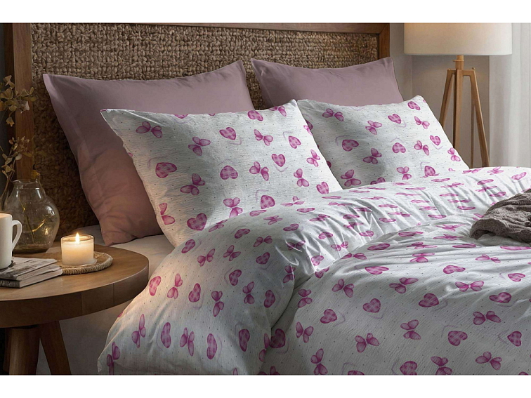 Krepové povlečení Zamilovaní motýlci