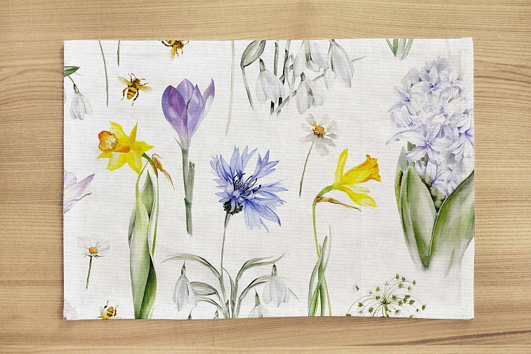 Bavlněné prostírání na stůl Jarní kvítí