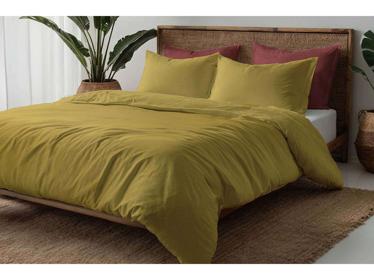 Bavlněné povlečení Jednobarevné - medově žluté