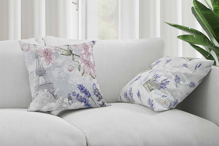 Dekorační povlak na polštářek Levandulová zahrada