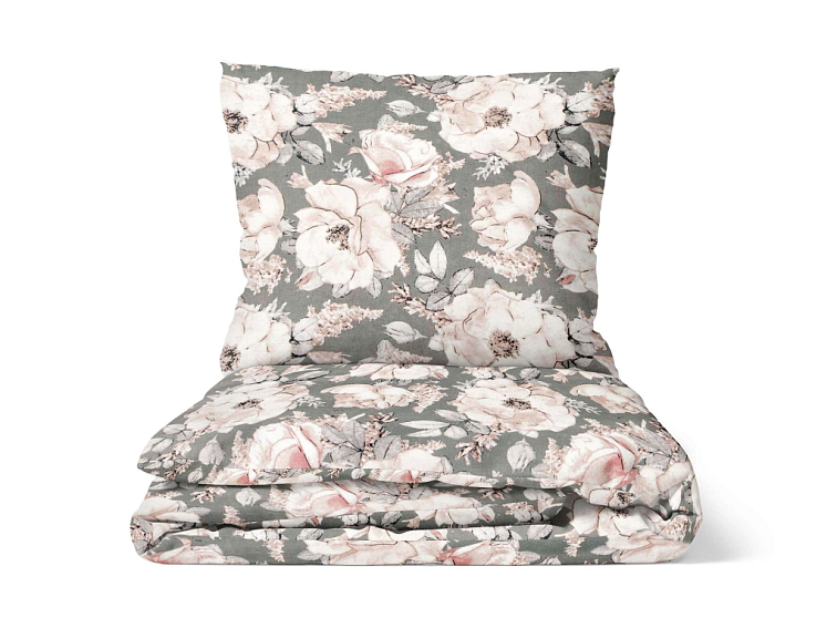 Bavlnené posteľné prádlo Gloria - šedé