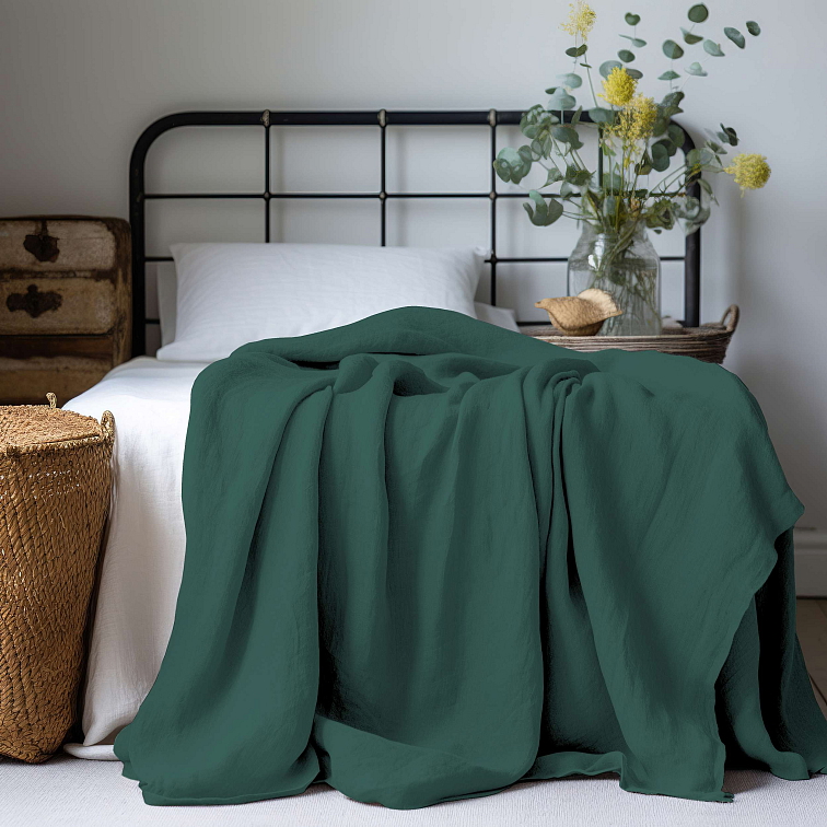 Mušelínový přehoz na postel Malachite