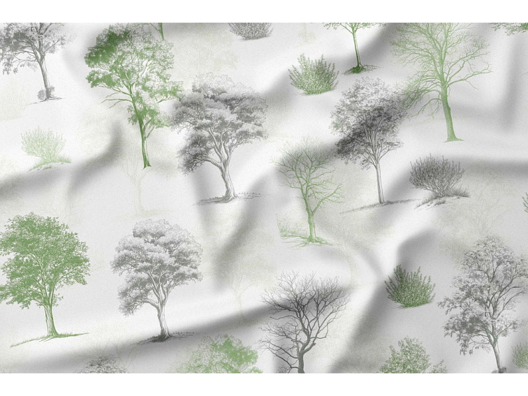 Bavlnené posteľné prádlo Tieň stromov - zelené