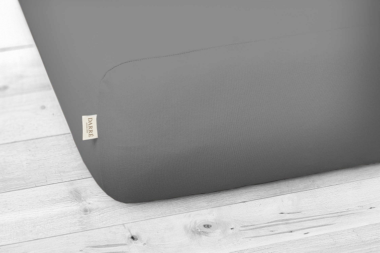 Jersey prostěradlo středně šedé na výšku matrace do 20 cm