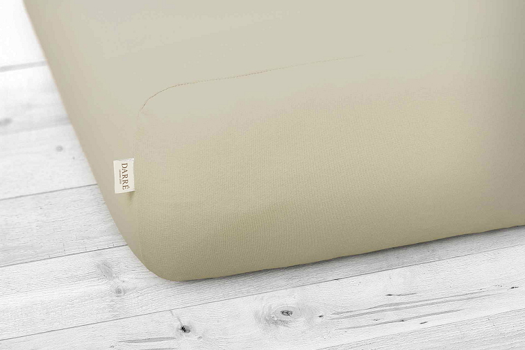 Jersey prostěradlo tmavě smetanové na výšku matrace do 40 cm