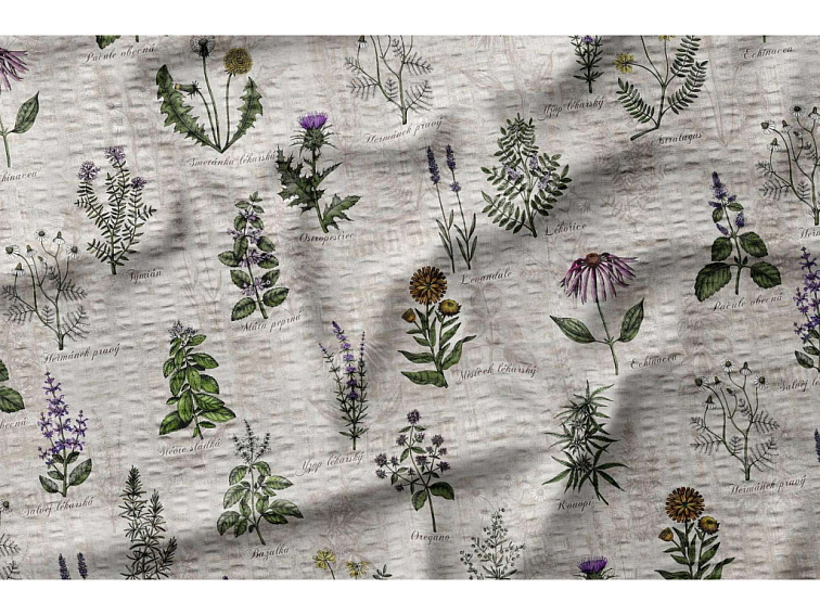 Krepové povlečení Léčivá zahrada