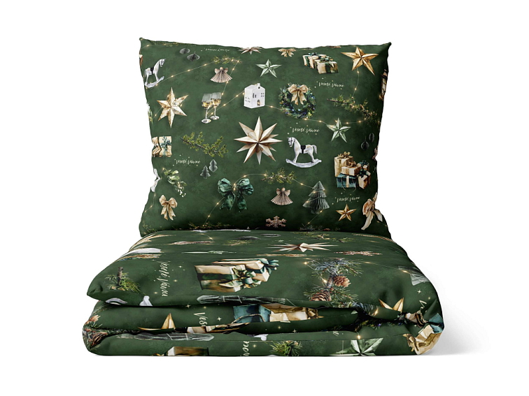 Bavlněné povlečení Kouzlo Vánoc - zelené