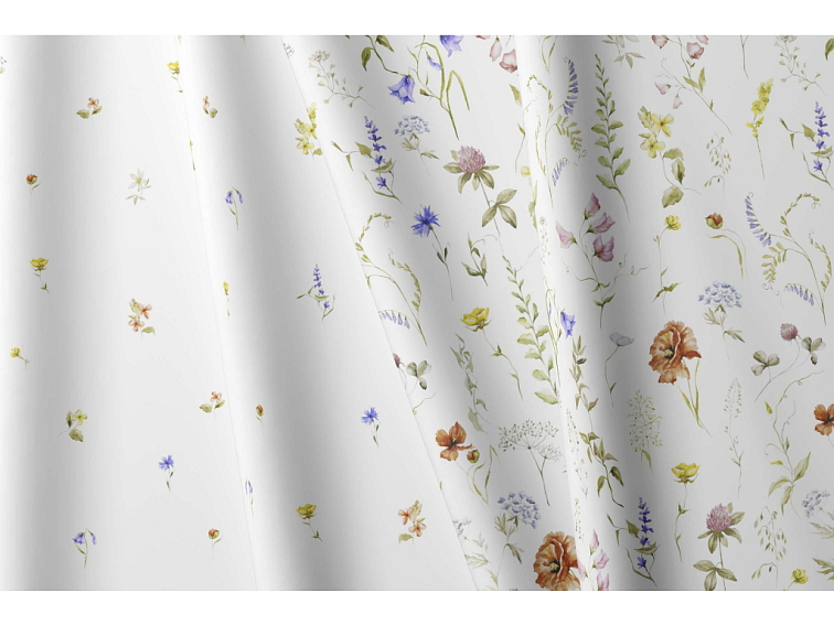 Bavlnené povlečenie Malovaná lúka - biele