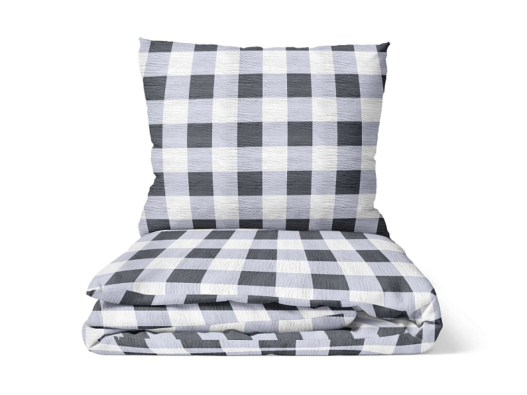 Krepová bielizeň Kostky - šedé