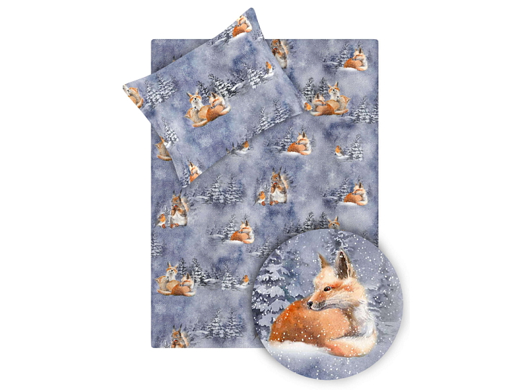 Bavlnené povlečenie do postieľky Zimná rozprávka