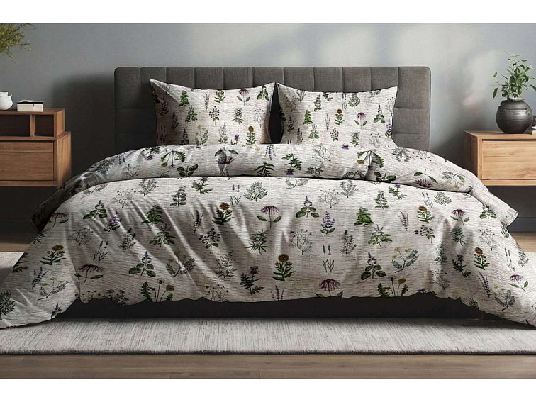 Krepové povlečení Léčivá zahrada