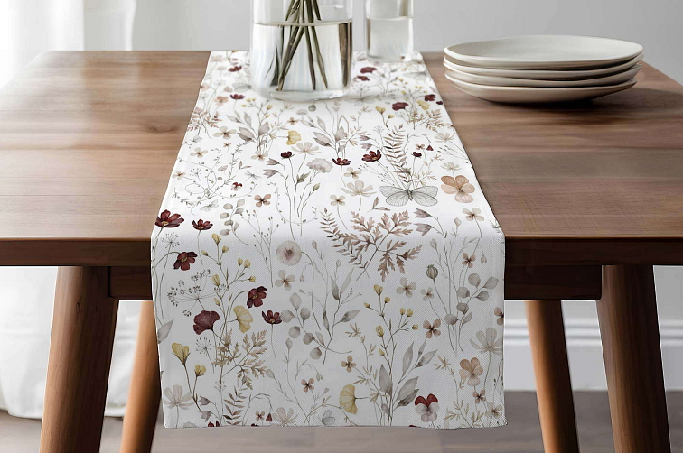 Bavlněný ubrus Květinová něžnost - světlý