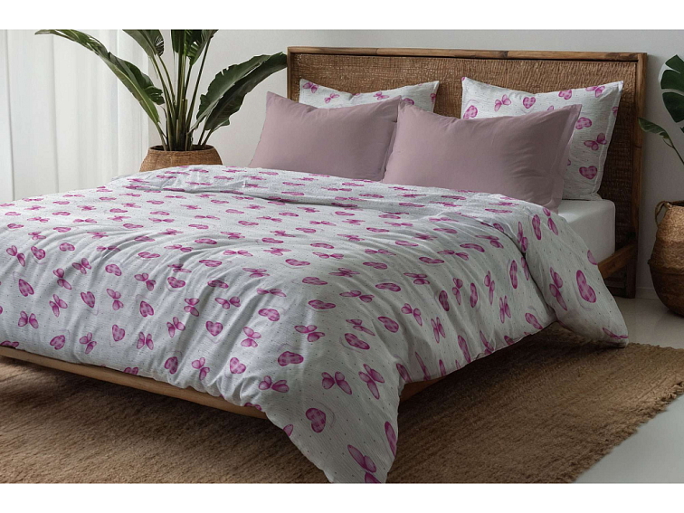 Krepové povlečení Zamilovaní motýlci