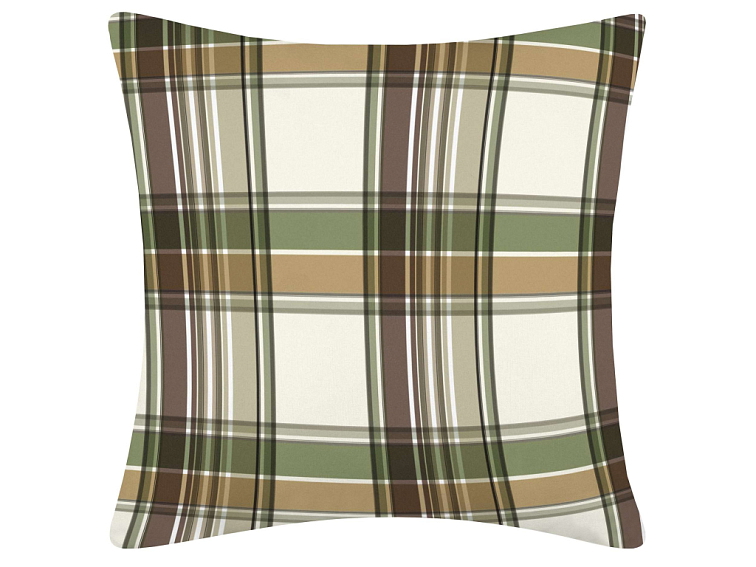 Povlak na polštář Kostka - zelenohnědý