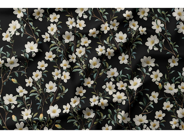 Bavlněné povlečení Půlnoční kvítí