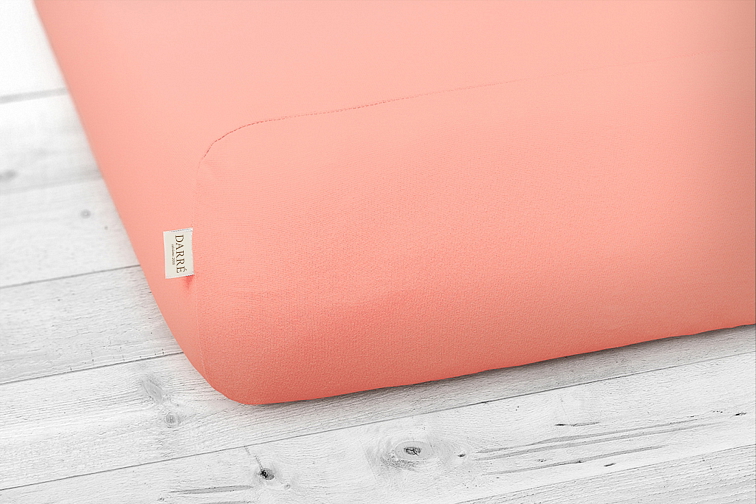 Jersey prostěradlo světle lososové na výšku matrace do 30 cm