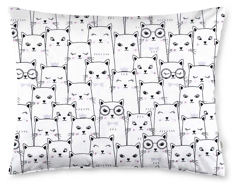 Bavlněné povlečení do postýlky Stydlivé kočičky
