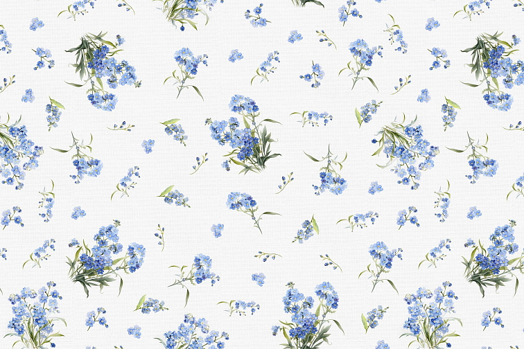 Bavlněné prostírání na stůl Pomněnky od Darré