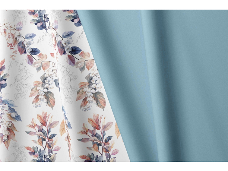 Bavlněné povlečení Květinový dotek nebesky modré - duo