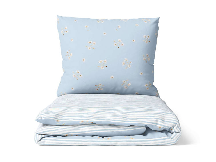 Bavlněné povlečení Sedmikrásky - modré