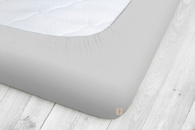 Jersey prostěradlo světle šedé na výšku matrace do 40 cm