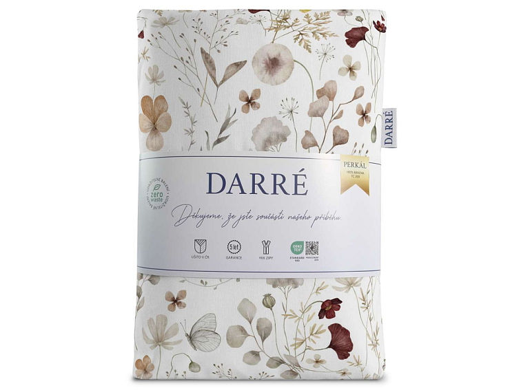 Bavlnené posteľné prádlo Kvetinová nežnosť s pruhmi - duo