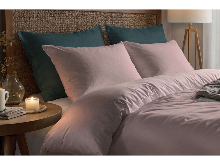 Bavlněné povlečení Jednobarevné perkálové - starorůžové