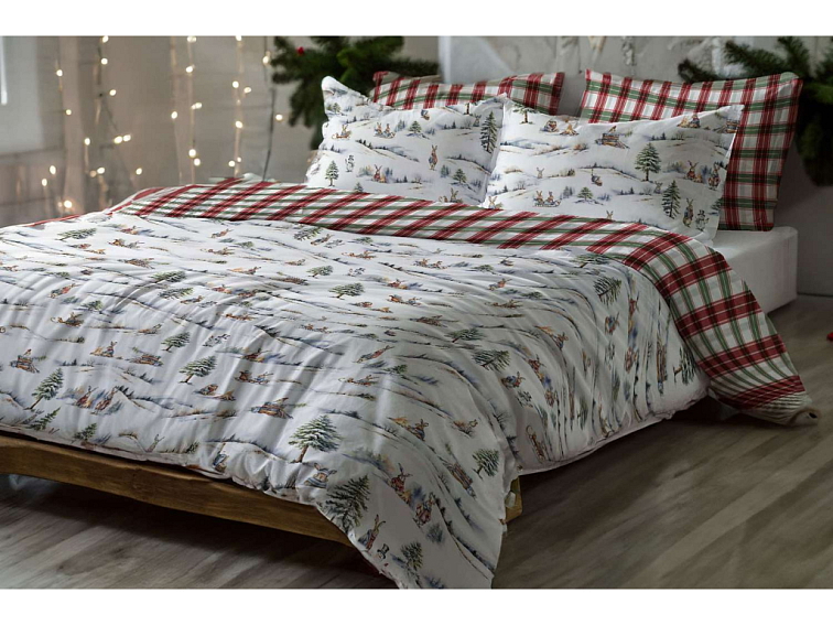 Bavlněné povlečení Vánoční zajíčci