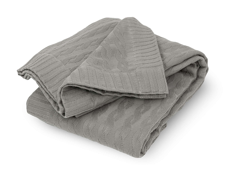 Bavlněný pléd - světle šedý